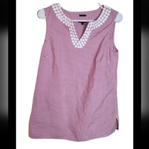 Talbots Sleeveless Cotton Blouse Top Size 4